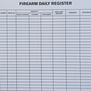 Security Management Firearm Register - 200 Page - A4 Landscape