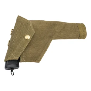 Canvas Gun Holster - Left or Right - fits onto web belt