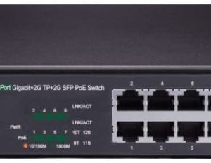 PROVISION GIGABIT UNMANAGED SWITCH: 8X POE, 2X GB, 2X UPLINK, 120W