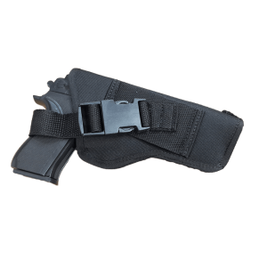 Canvas Gun Holster with Mag Pouch - Left or Right - fits onto web belt
