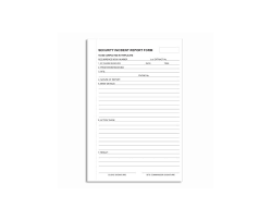 Incident Report Book - 50 Page Triplicate - Numbered - A4 Portrait