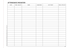 Attendance Register - 200 Page - A4 Landscape