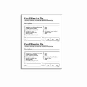 Reaction Slip Book Duplicate 1 Slip Per Page Tear Out - 50 Slips per Book (Duplicated)