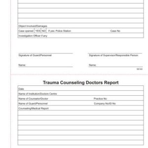 Firearm Discharge Incident Register - A4 50 Page (Duplicated)
