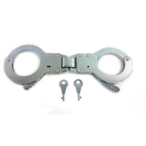 Security Handcuff - Double Locking - 2 Links- Nickel Plated